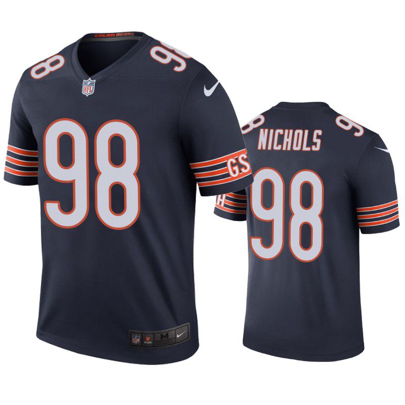 Men Chicago Bears #98 Bilal Nichols Nike Navy Color Rush Legend NFL Jersey